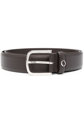 Orciani logo-plaque leather belt - Braun