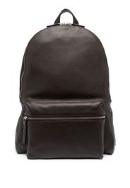 Orciani logo-plaque leather backpack - Braun
