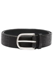 Orciani Animal-embossed leather belt - Schwarz