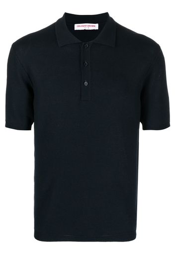 Orlebar Brown Poloshirt mit Knopfleiste - Blau