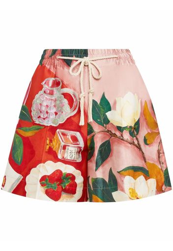 Oscar de la Renta Shorts mit Satins - Rosa