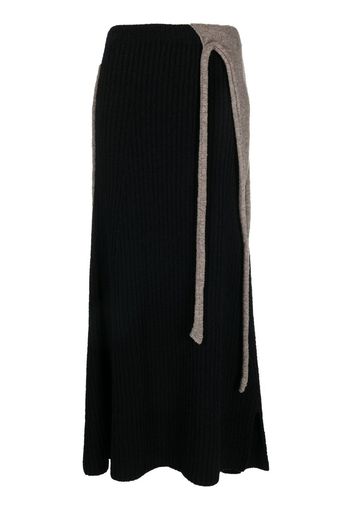 Ottolinger ribbed-knit boucle maxi skirt - Schwarz