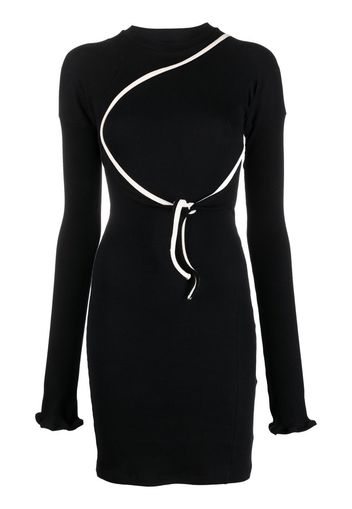 Ottolinger long-sleeve minidress - Schwarz