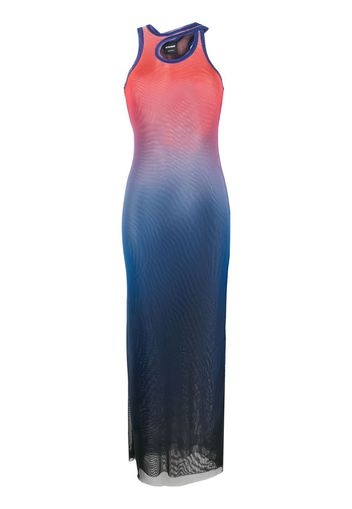 Ottolinger gradient-print sleeveless mesh maxi dress - Blau