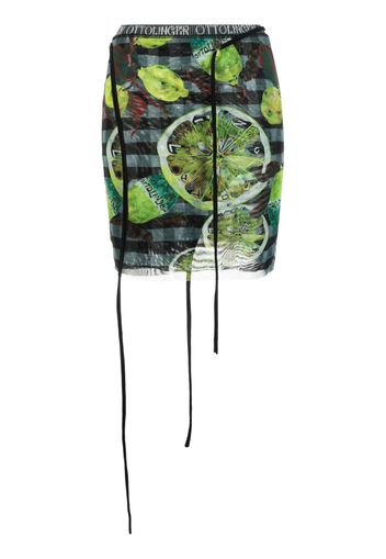 Ottolinger lemon-print miniskirt - Gelb