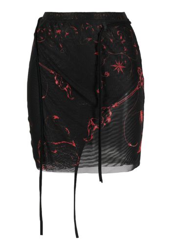 Ottolinger graphic-print miniskirt - Schwarz