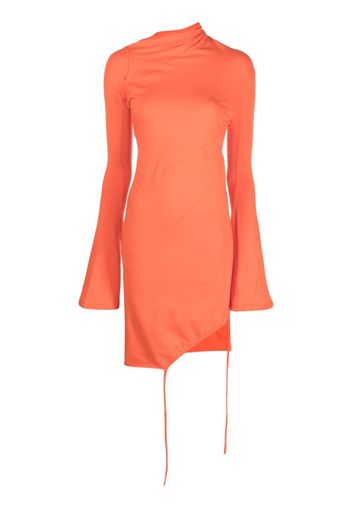 Ottolinger asymmetric-neck midi dress - Orange