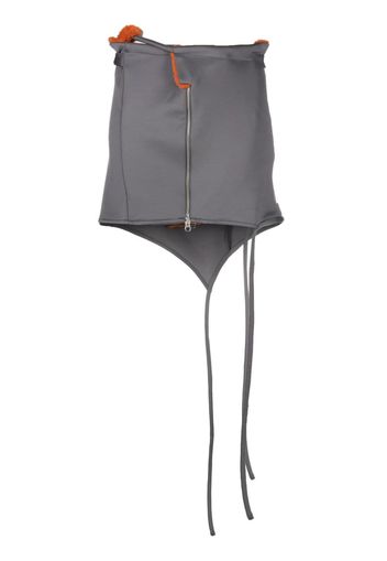 Ottolinger asymmetric-hem zip-up miniskirt - Grau