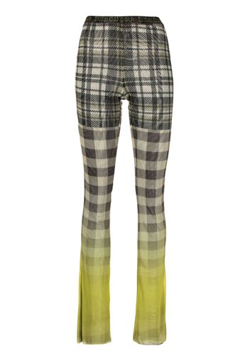 Ottolinger checked straight-leg trousers - Gelb