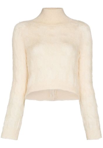 Paco Rabanne Pullover mit Zopfmuster - Nude