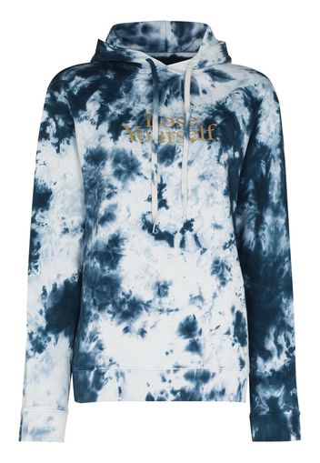 Paco Rabanne Hoodie mit Batikmuster - Blau