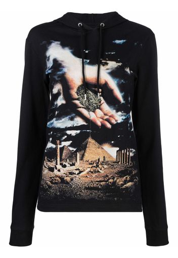 Paco Rabanne x Kimura Tsunehisa graphic-print hoodie - Schwarz