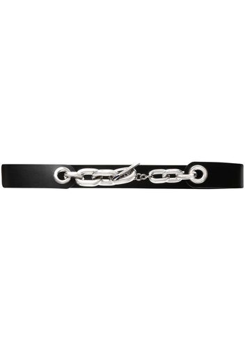 Paco Rabanne logo chain-link belt - Schwarz