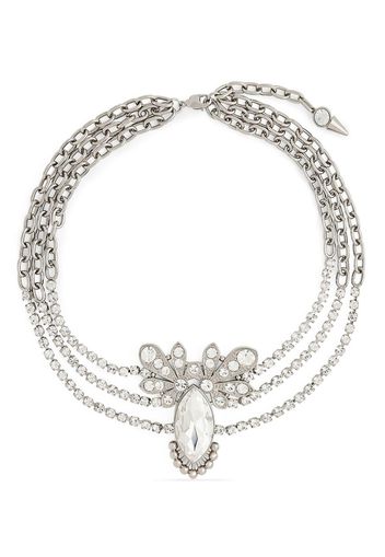 Paco Rabanne Choker mit Kristallanhänger - Silber