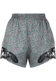 Paco Rabanne Shorts mit Blumen-Print - Blau