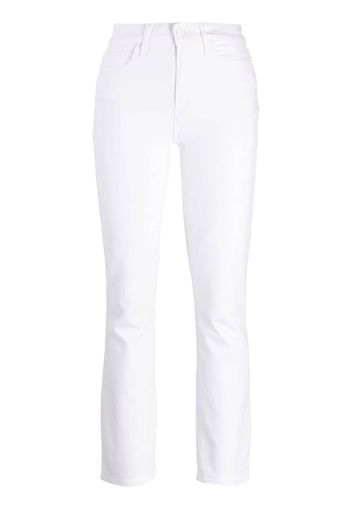 PAIGE slim-cut high-waist jeans - Weiß