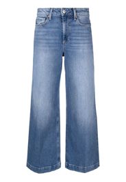 PAIGE Harper wide-leg cropped jeans - Blau