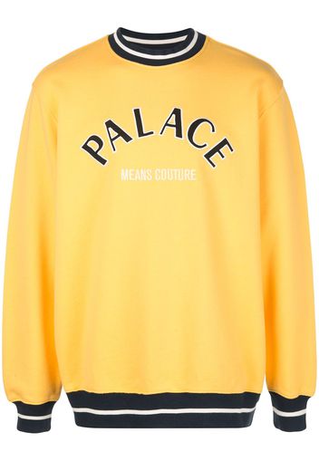 Palace Sweatshirt mit Logo-Stickerei - Gelb