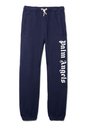 Palm Angels Kids Jogginghose mit Logo-Print - Blau