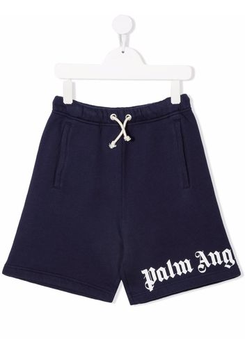 Palm Angels Kids CLASSIC OVER LOGO SHORT NAVY BLUE WHITE - Blau