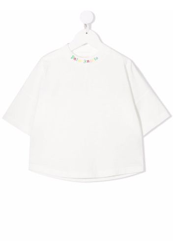 Palm Angels Kids T-Shirt mit Logo-Print - Weiß