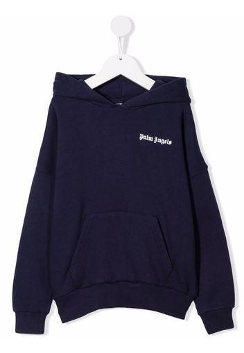 Palm Angels Kids Kapuzenpullover mit Logo - Blau