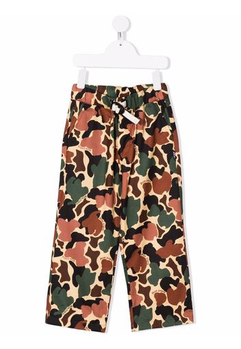 Palm Angels Kids CHINO PANT AOP CAMU MILITARY BEIGE - Nude