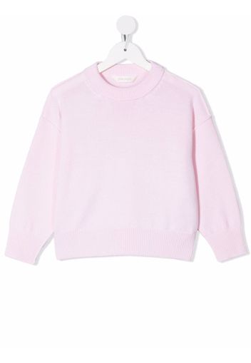 Palm Angels Kids LOGO SWEATHER PINK WHITE - Rosa