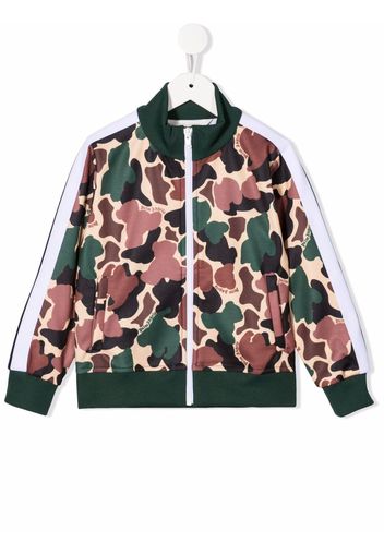 Palm Angels Kids TRACK TOP AOP CAMU MILITARY BEIGE - Grün