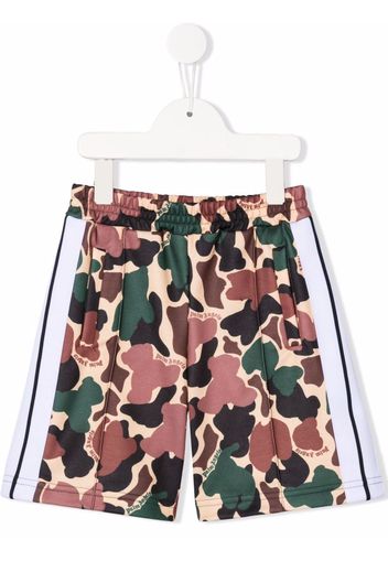 Palm Angels Kids SHORT TRACK PANT CAMU MILITARY BEIGE - Nude