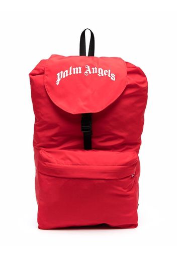 Palm Angels Kids BACKPACK LOGO RED WHITE - Rot