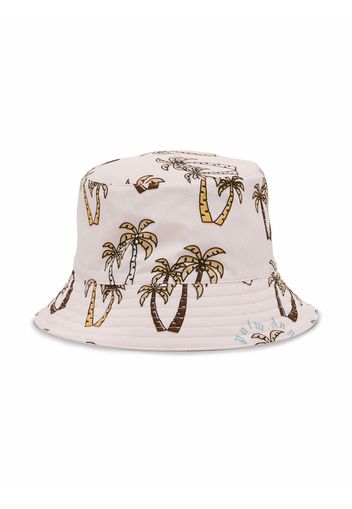 Palm Angels Kids LOGO BUCKET HAT PINK WHITE - Rosa