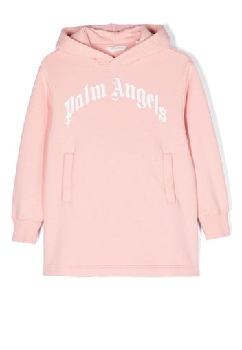 Palm Angels Kids logo-print hooded dress - Rosa