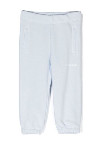 Palm Angels Kids logo print sweatpants - Blau