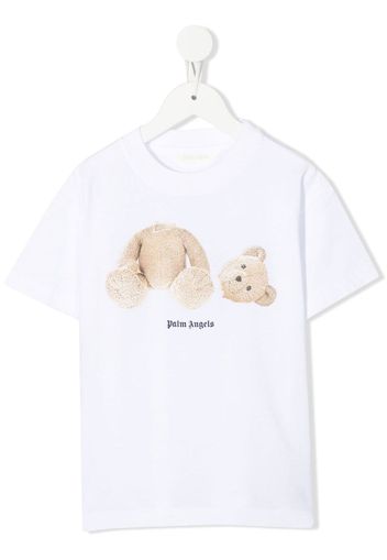 Palm Angels Kids T-Shirt mit grafischem Print - Weiß