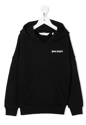 Palm Angels Kids logo-print hoodie - Schwarz