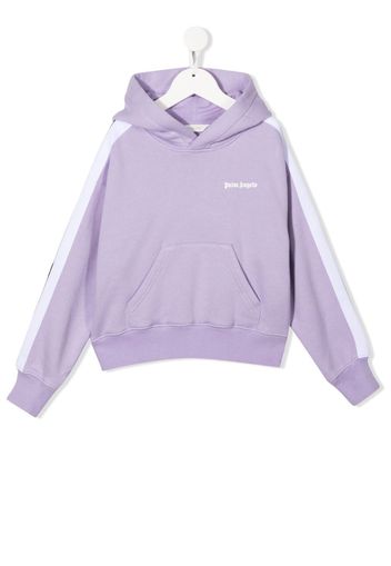 Palm Angels Kids logo-print cotton hoodie - Violett