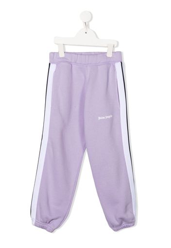 Palm Angels Kids contrast logo-print track pants - Violett