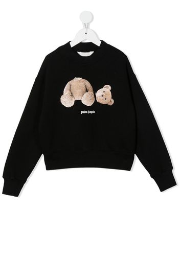 Palm Angels Kids Teddy Bear-print sweatshirt - Schwarz