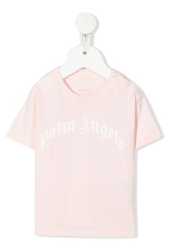 Palm Angels Kids logo-print cotton T-shirt - Rosa