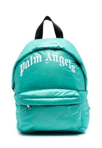 Palm Angels Kids logo-print zip-up backpack - Grün