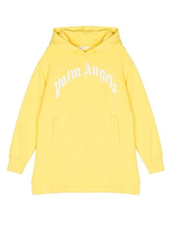 Palm Angels Kids Hoodie mit Logo-Print - Gelb