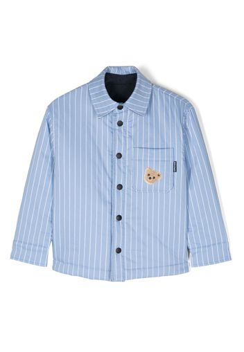 Palm Angels Kids mini-bear-patch overshirt - Blau