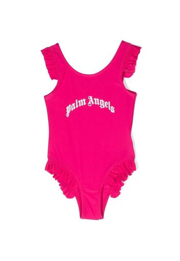 Palm Angels Kids CURVEDLOGO ONEPIECE BEACHWEAR - Rosa