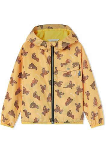 Palm Angels Kids motif-print zip-fastening jacket - Gelb