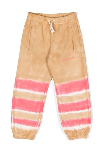 Palm Angels Kids striped tie-dye track pants - Braun