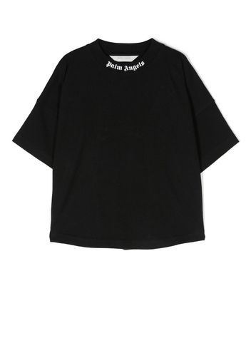 Palm Angels Kids logo-print cotton T-shirt - Schwarz