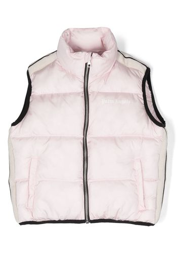 Palm Angels Kids logo printed track vest - Rosa