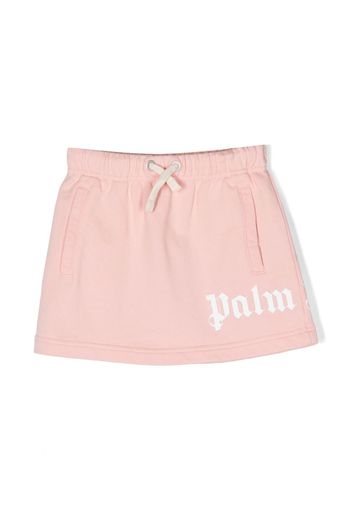 Palm Angels Kids logo-print drawstring skirt - Rosa