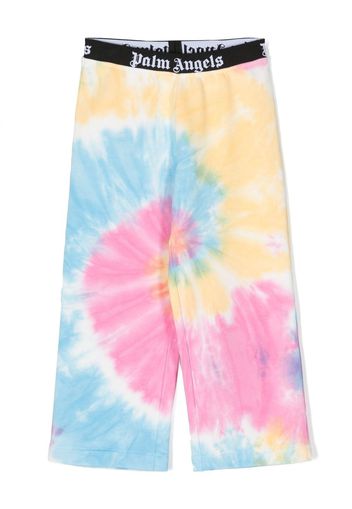 Palm Angels Kids tie-dye wide-leg trousers - Gelb